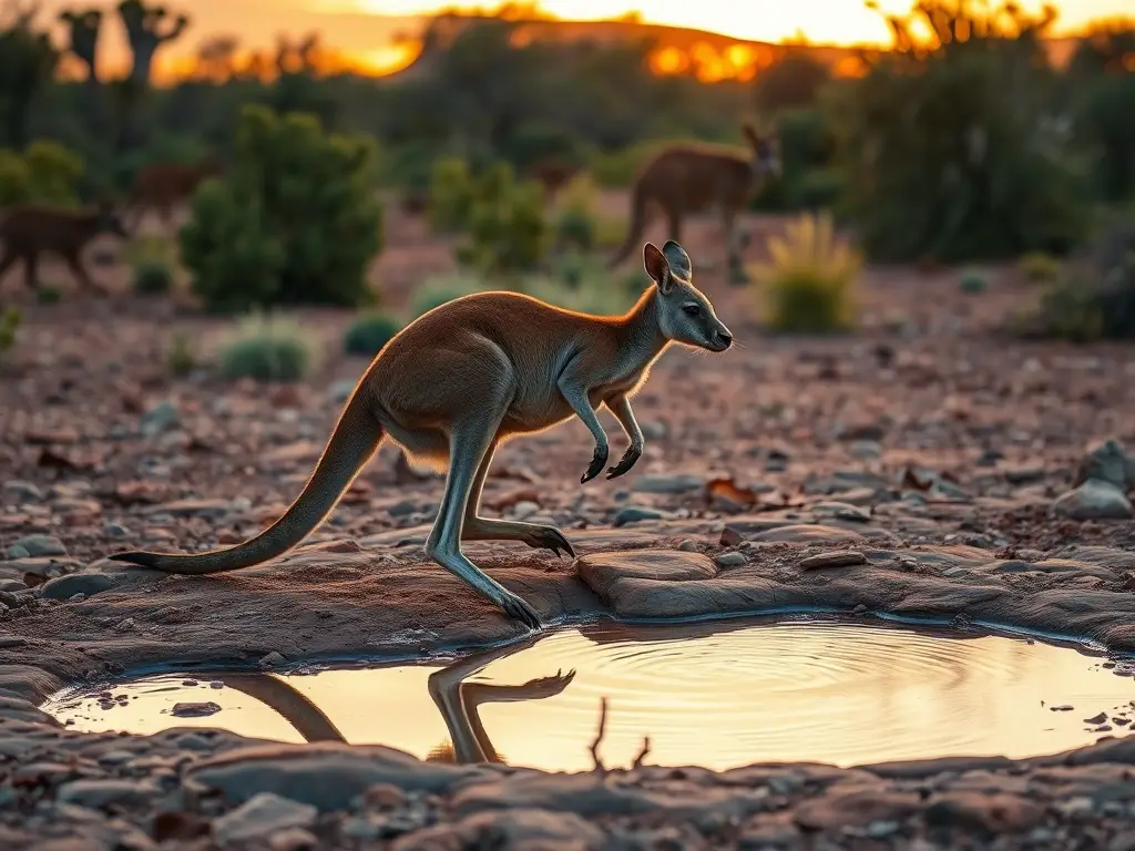 Un 8K magistral outback australiano con un alfiler de sol