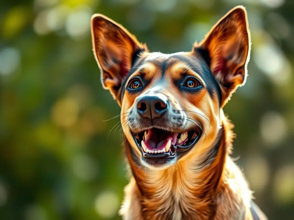 Fotografía realista de un Caniche Medio feliz y detallado