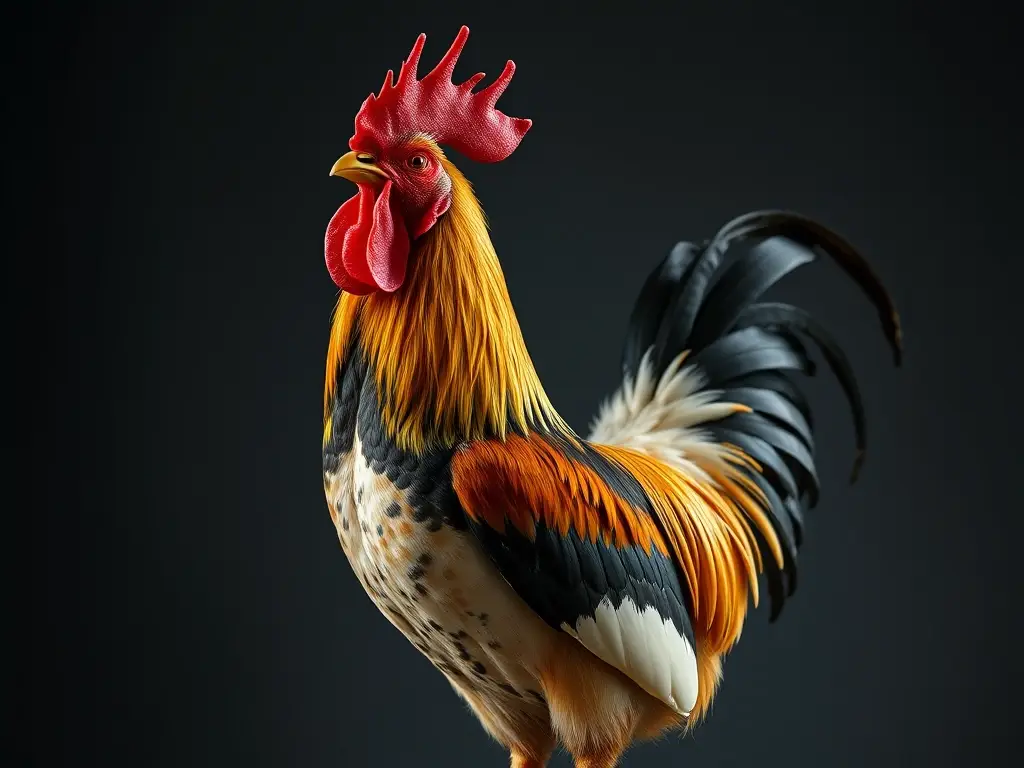 Imagen realista de un gallo científico