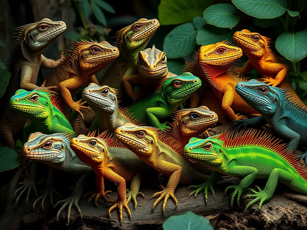Fotorealistas lagartijas con precisión