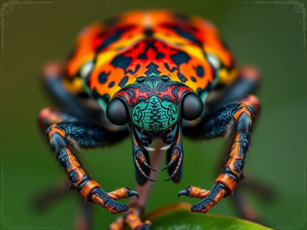 Imagen realista de una chinches con detalles intrincados en estilo vintage