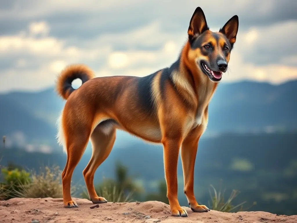 Fotografía realista de un perro cimarron uruguayo, con retrato detalladísimo