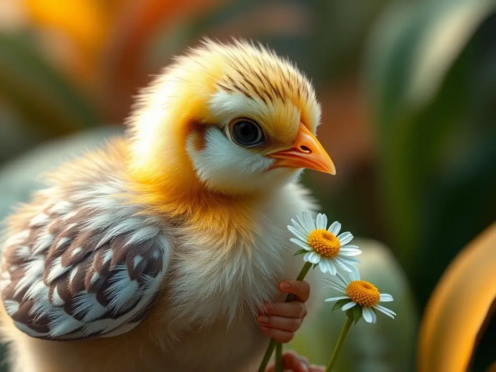 Un colipavo colombiano con una rosa