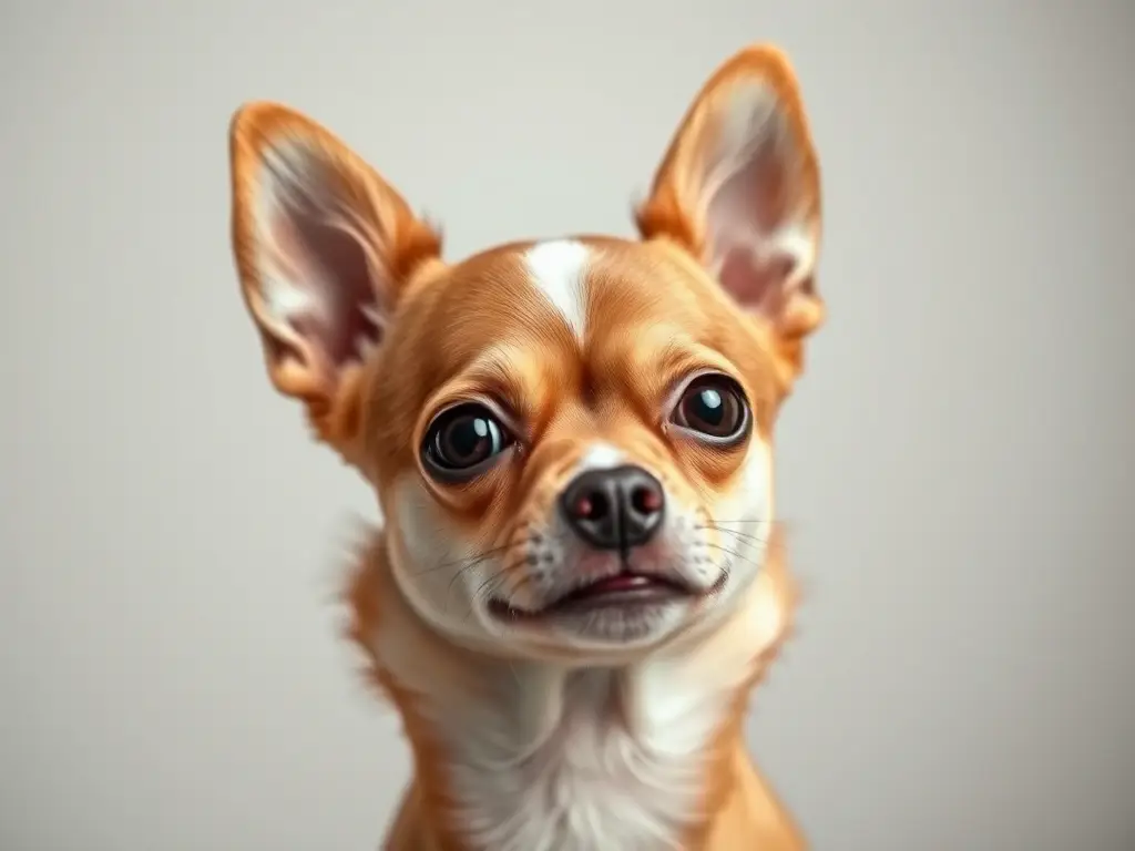 Fotografía realista de un chihuahua, con colores y patrones únicos