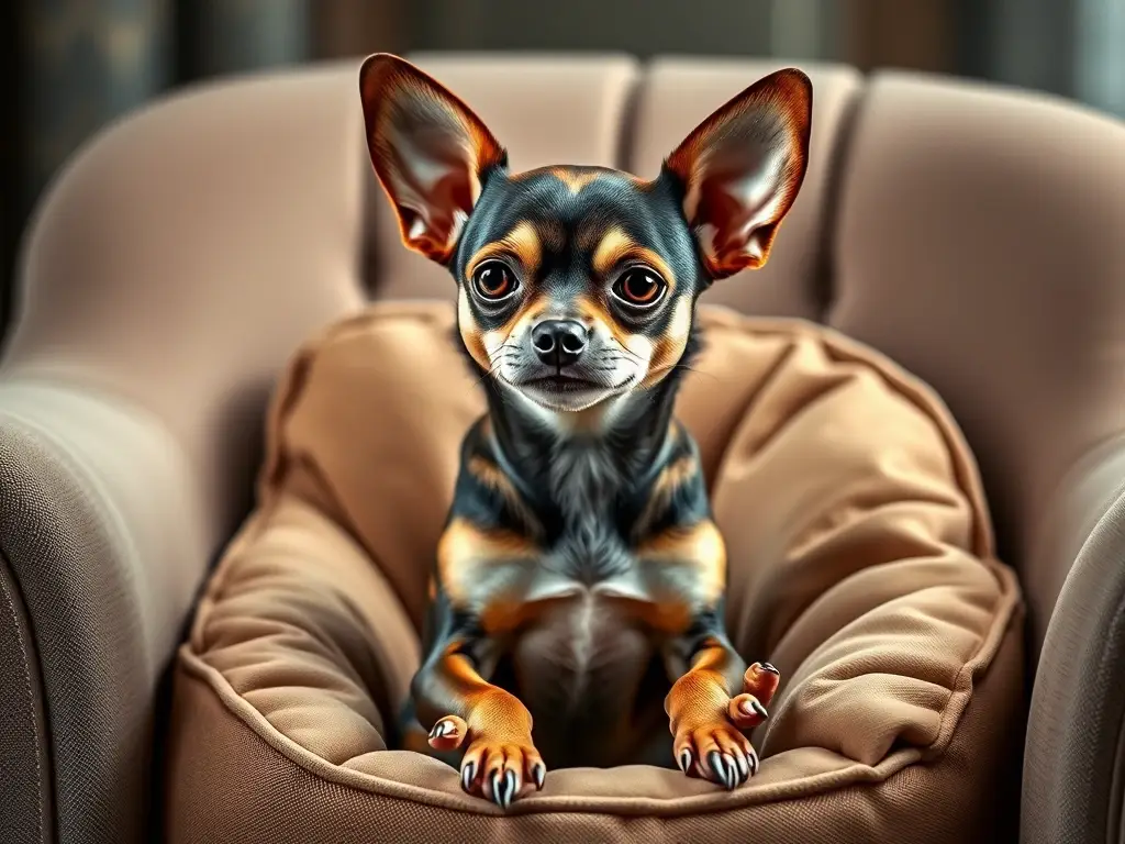 Imagen realista de un Chihuahua con estilo para la guía de cría responsable