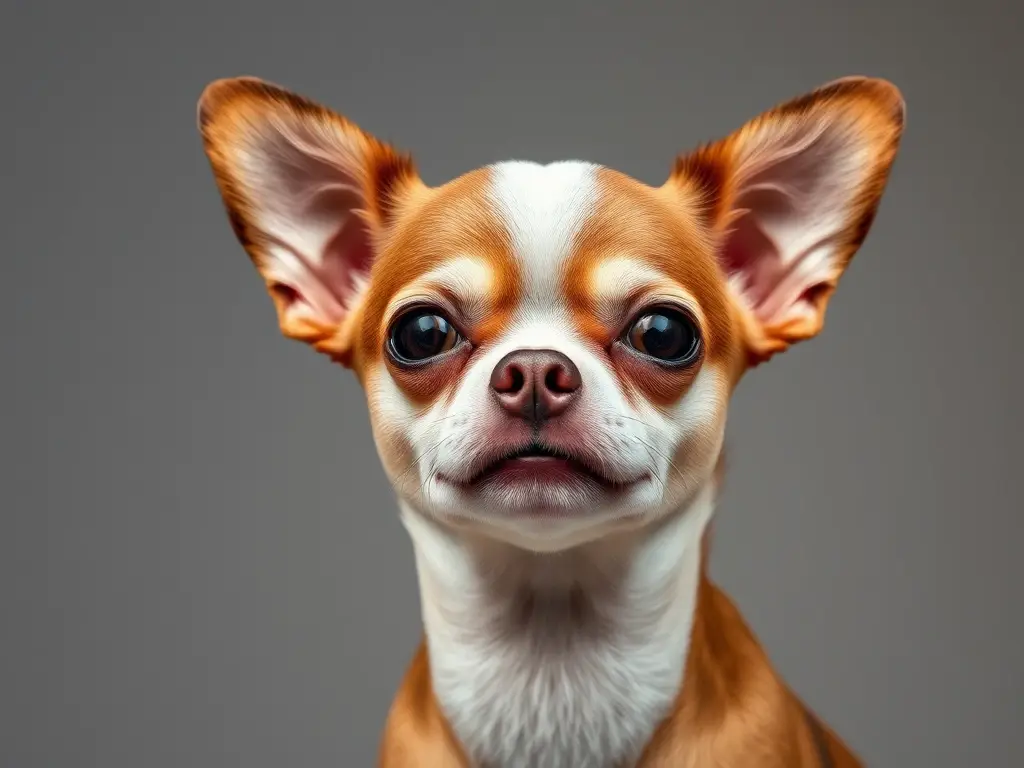 Fotografía realista de un chihuahua con patrones de abrigo detallados