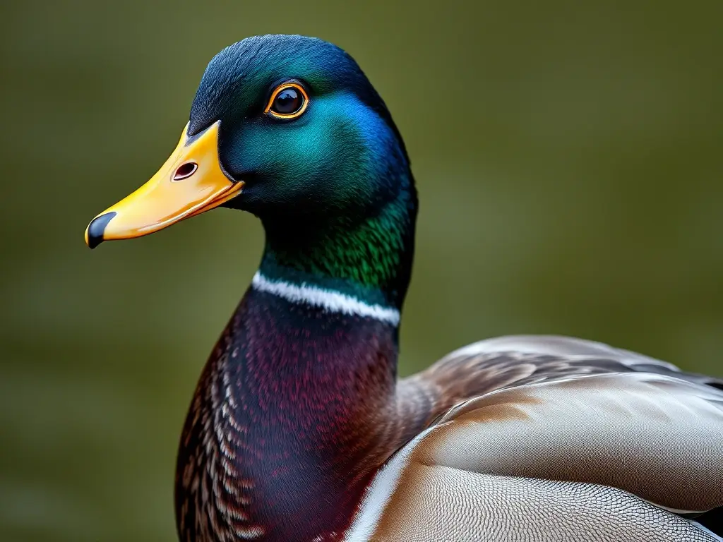 Fotografía de un pato salvaje