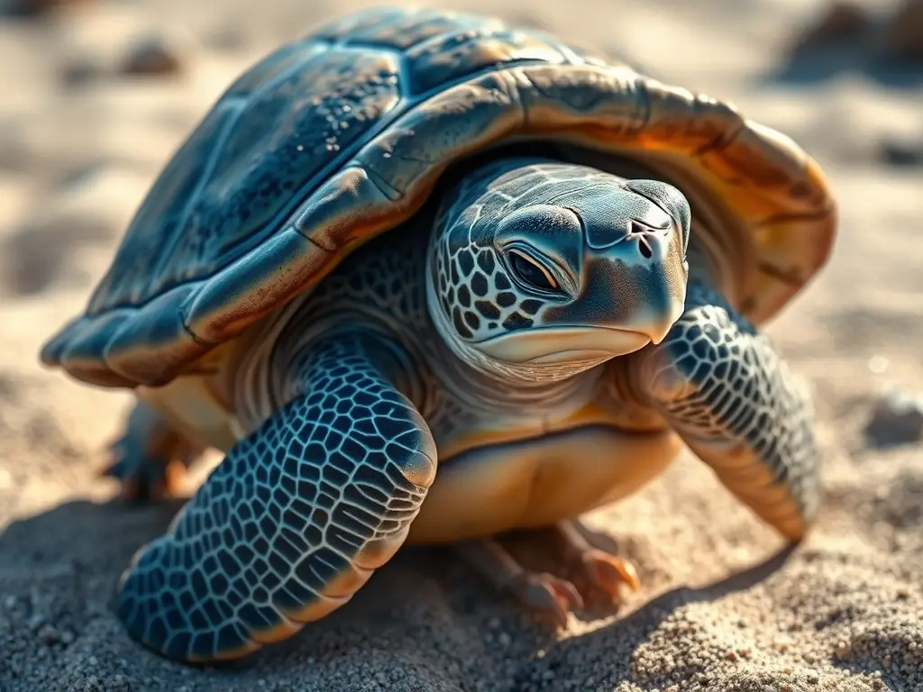 Fotopesa realista del tortuga marítimas en proceso de puesta