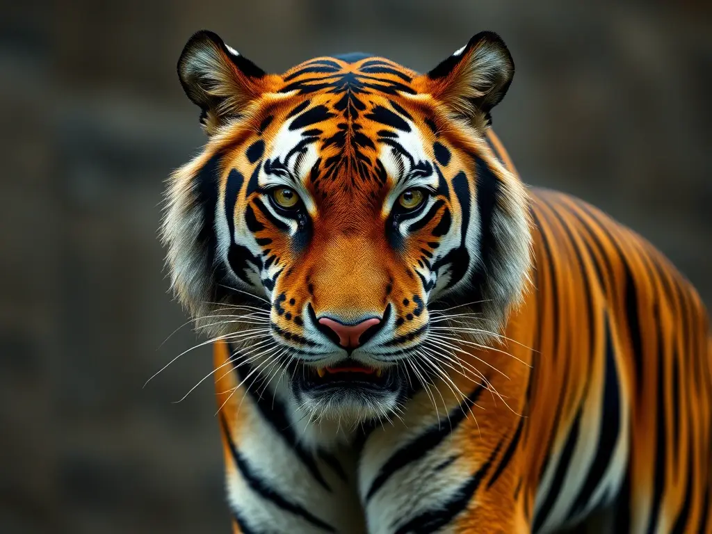 Foto realista de tigre bengalí majestuoso y preciso