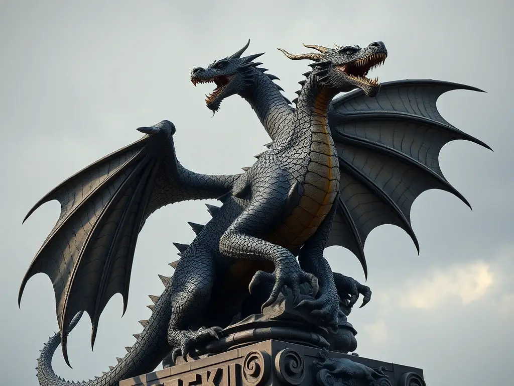 Foto realista de dragón listo para luchar