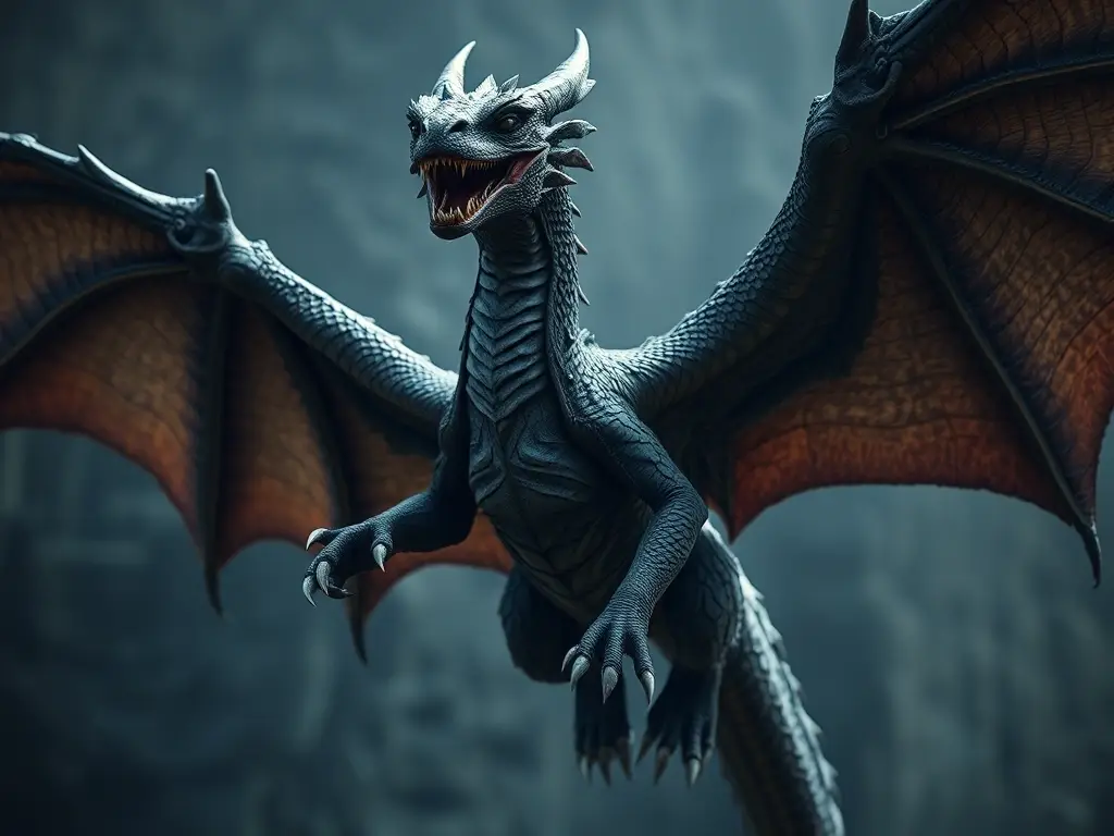 Fotografía realista de Drogón, dragón de Game of Thrones