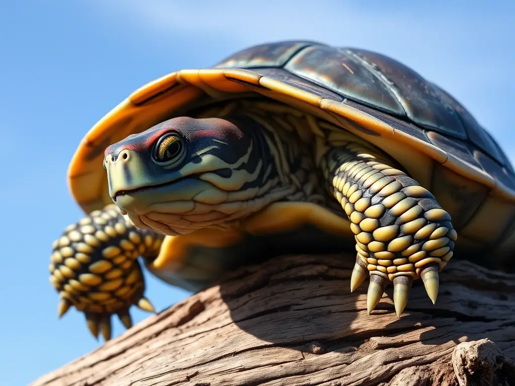Fotorealista de tortugas Red-Eared, detalladamente estilizada