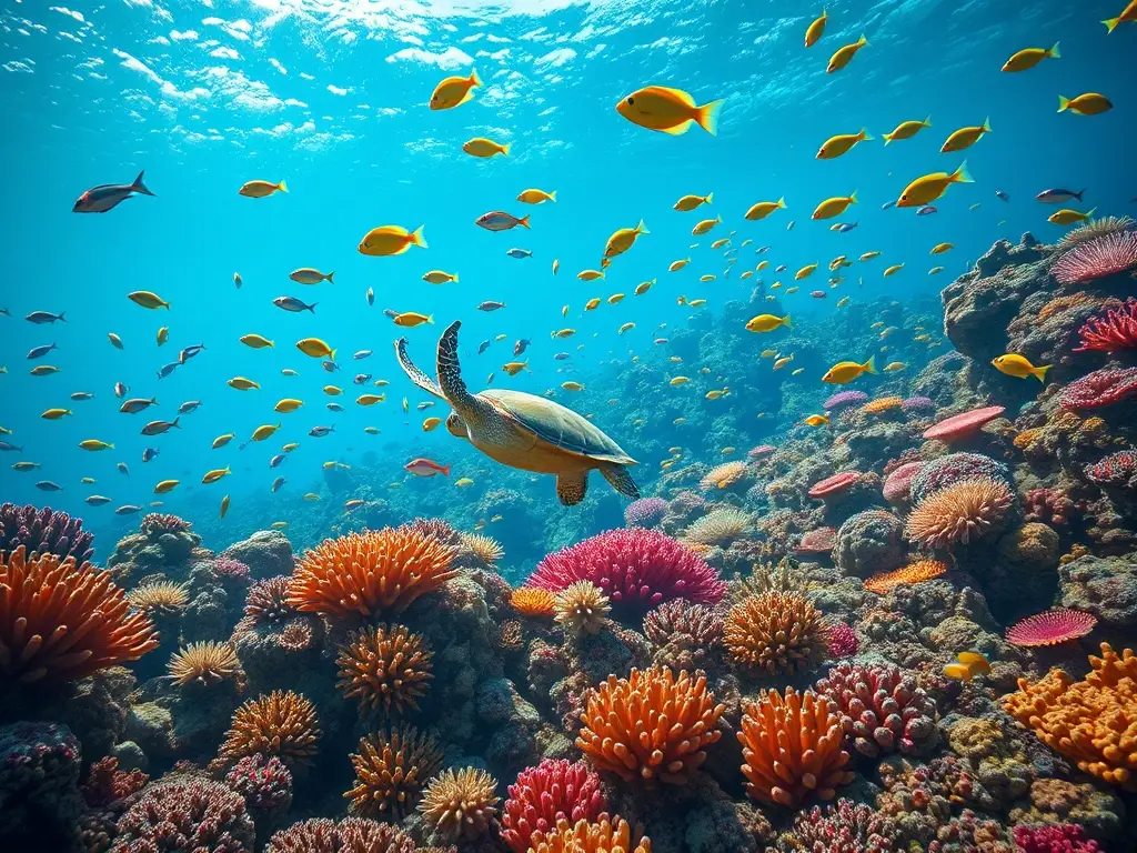 Una obra maestra fotográfica de coral vibrante
