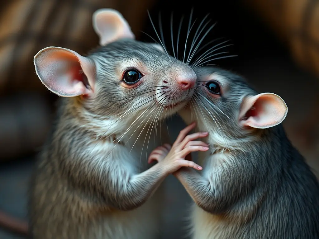 Escultura de ratones con pasión y detalle