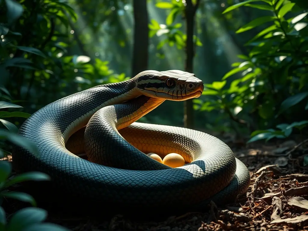 Vipers enamorados en bosque fotorealista 8K