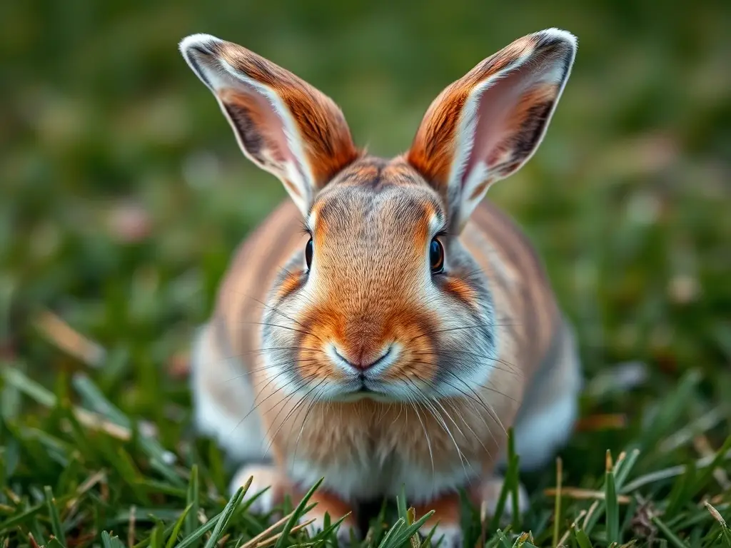 Fotorealistic retrato realista de conejo europeo, en con un fondo natural