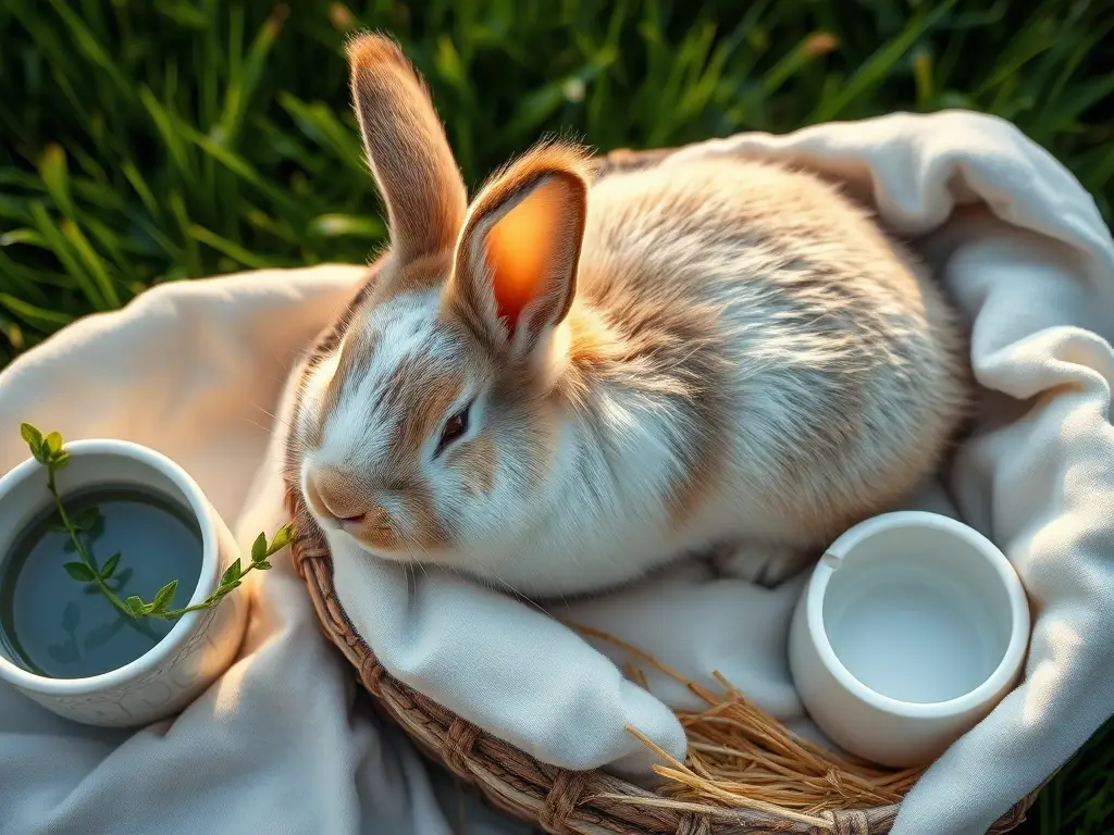 Un retrato realista y delicado de un conejo holandés