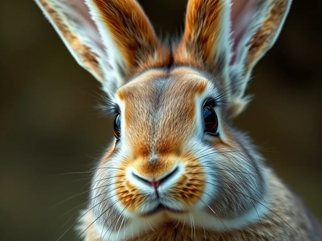 Photorealistic portrait de conejo Flandes de alta resolución