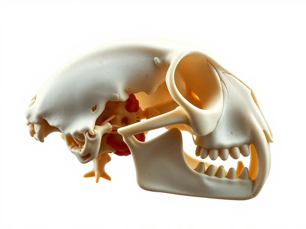 Una obra maestra de 8k con detalles hiperrealistas de huesos de cabeza de gato