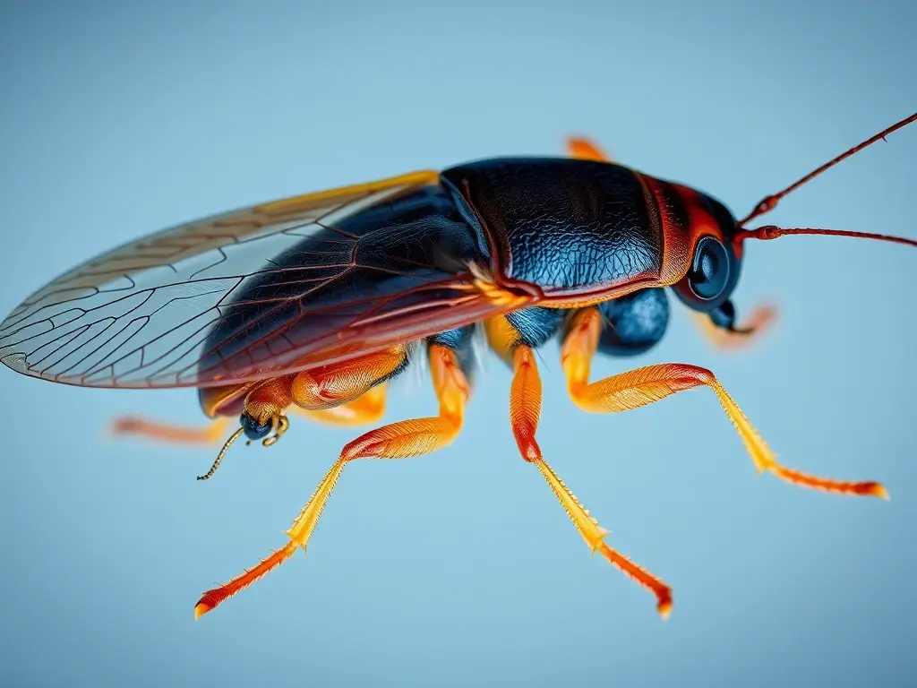 Imagen realista de una roach alemana adulta con detalles precisos