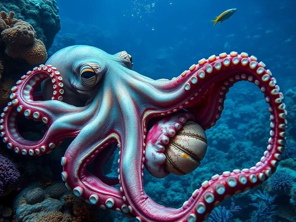 Un conjunto de detalles realistas del octopuss y su ecosistema