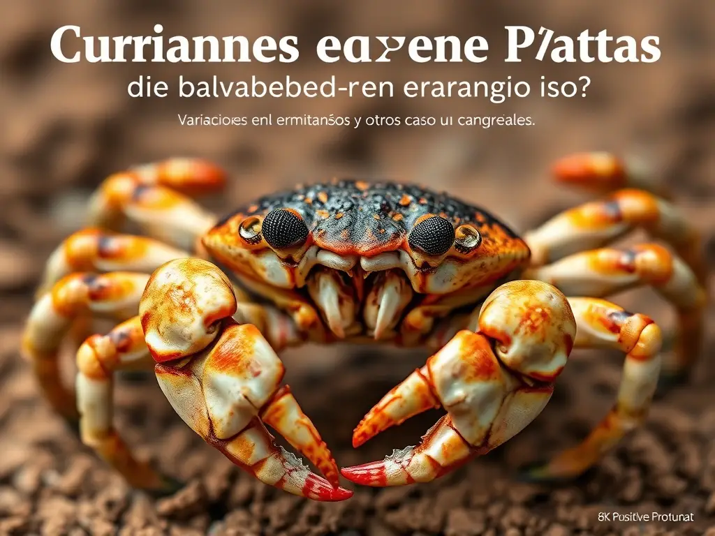 Fotografía de cangrejo realista con garras extendidas