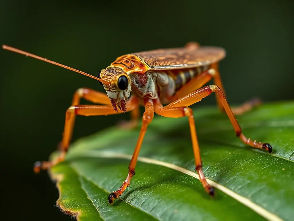 Foto de cricket realista con seis patas, con precisión anatomica, en luz natural