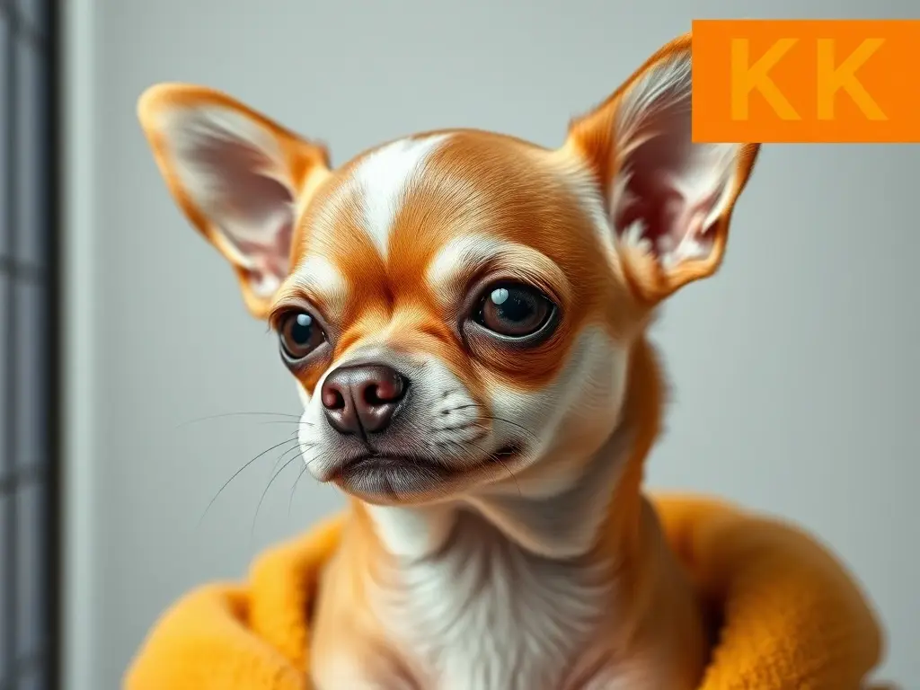 Fotografía hiperrealista de un chihuahua sano, profesional