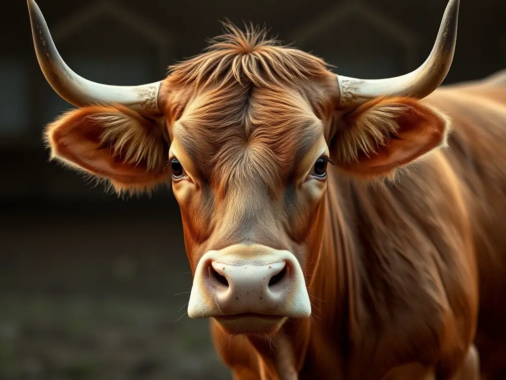 Imagen realista de vaca con anatomía detallada