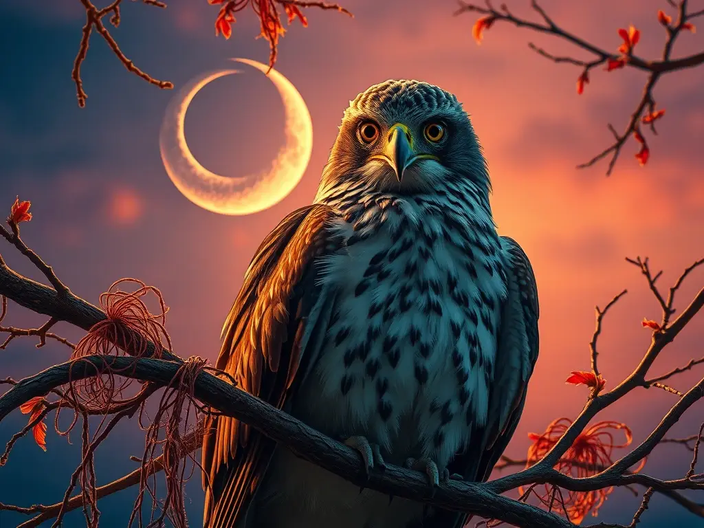 Una imagen de pájaro cazador magistral y vívida con profundidad