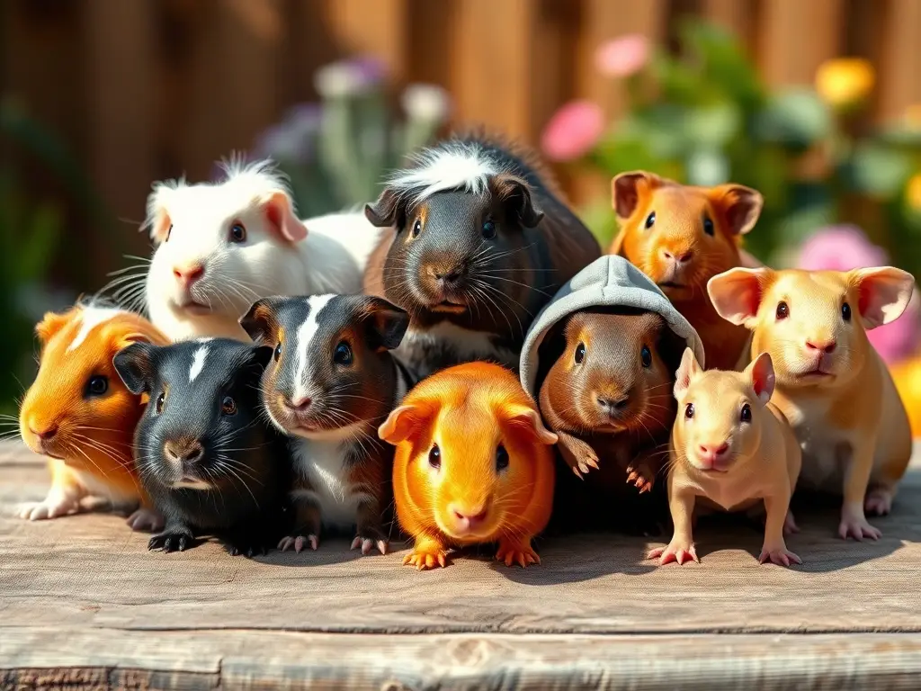 Guinea pigs coloridos