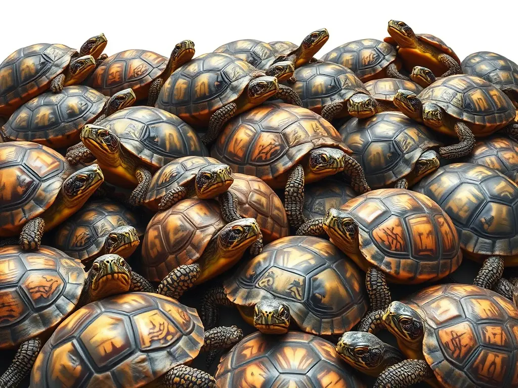 Cover art de tortugas detalladas y realistas