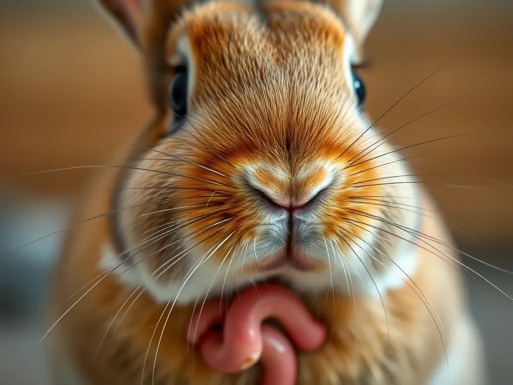 Fotografía realista y precisa de un conejo sano con sistema digestivo visible