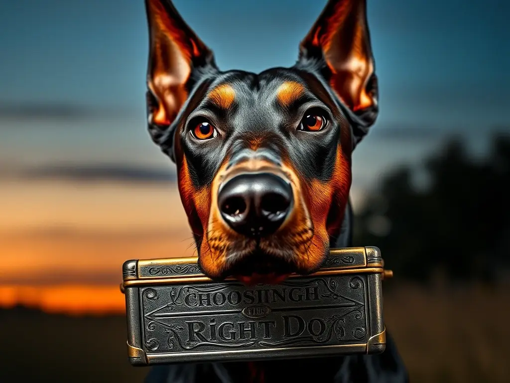 Fotografía de Dobermann con belleza y confianza