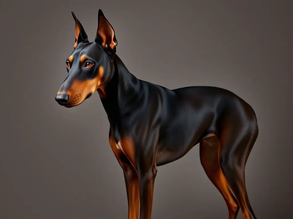 Imagen de perro Doberman realista y detallada