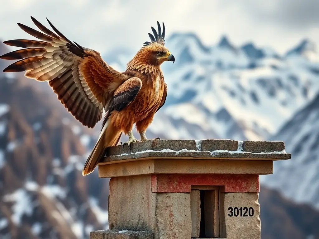 Fotografía realista de un águila real en el El Mirador andino