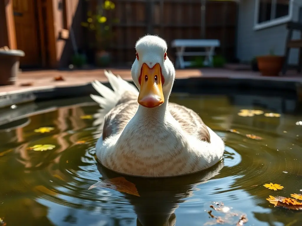 Portrait de pato Pekín realístico y natural
