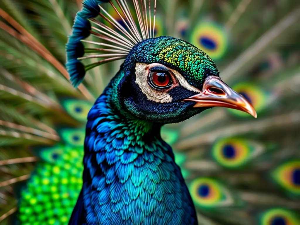 Fotografía realista de un colibrí con plumaje verde-ocre vibrante