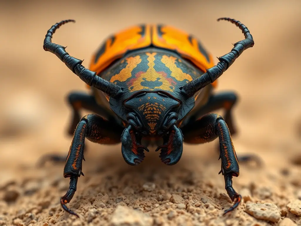 Imagen de escarabajo del desierto realista y detallada