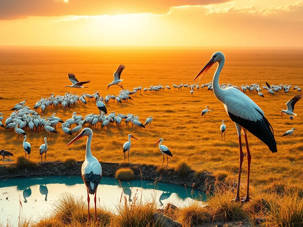 Una obra de arte realista, de 8k, de un ecosistema de sabana