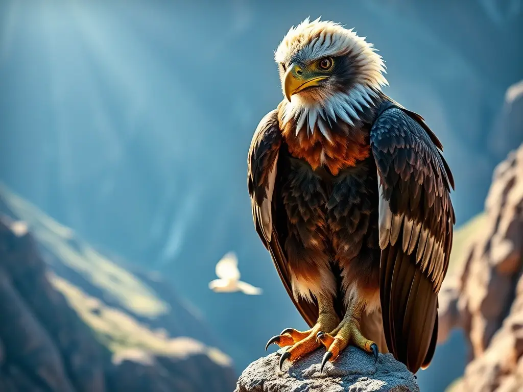 Arte realista de portada para un artículo sobre el condor andino