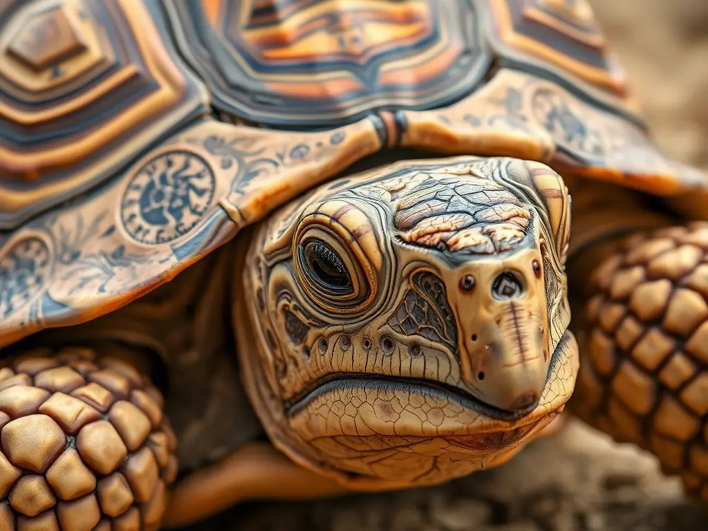 Foto realista de tortuga terrestre escape
