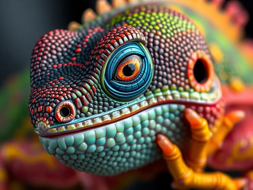 Fotografía realista con detalles de un Ajolote elegante