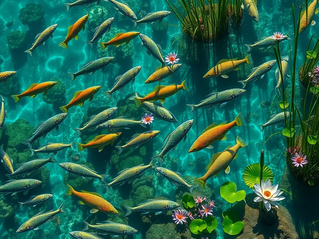 Un mosaico de Ajolote con vibrante realismo