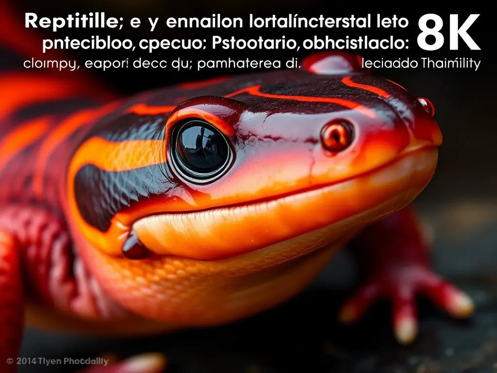Fotografía realista del salamandro chino endémico