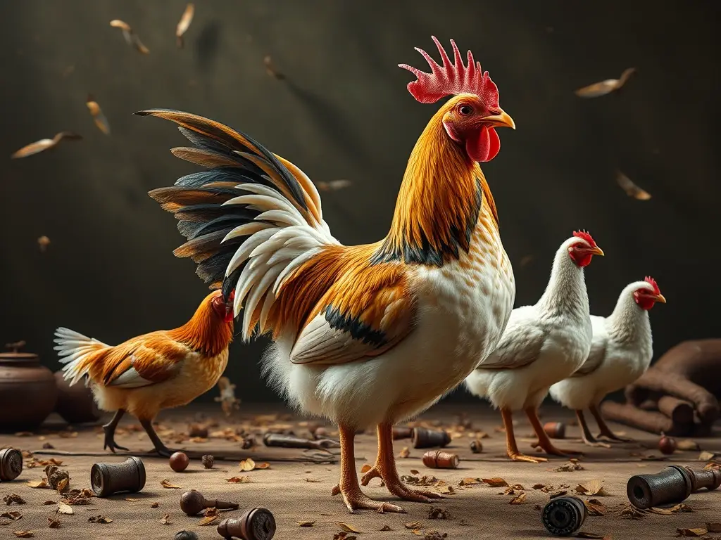 Una obra maestra fotográfica de un pollo europeo