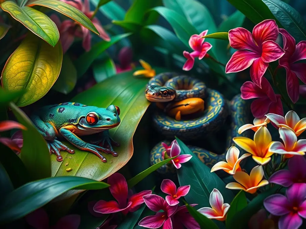 Un retrato detallado de la fauna amphibian e reptil inSites del ecosistema Pueblas