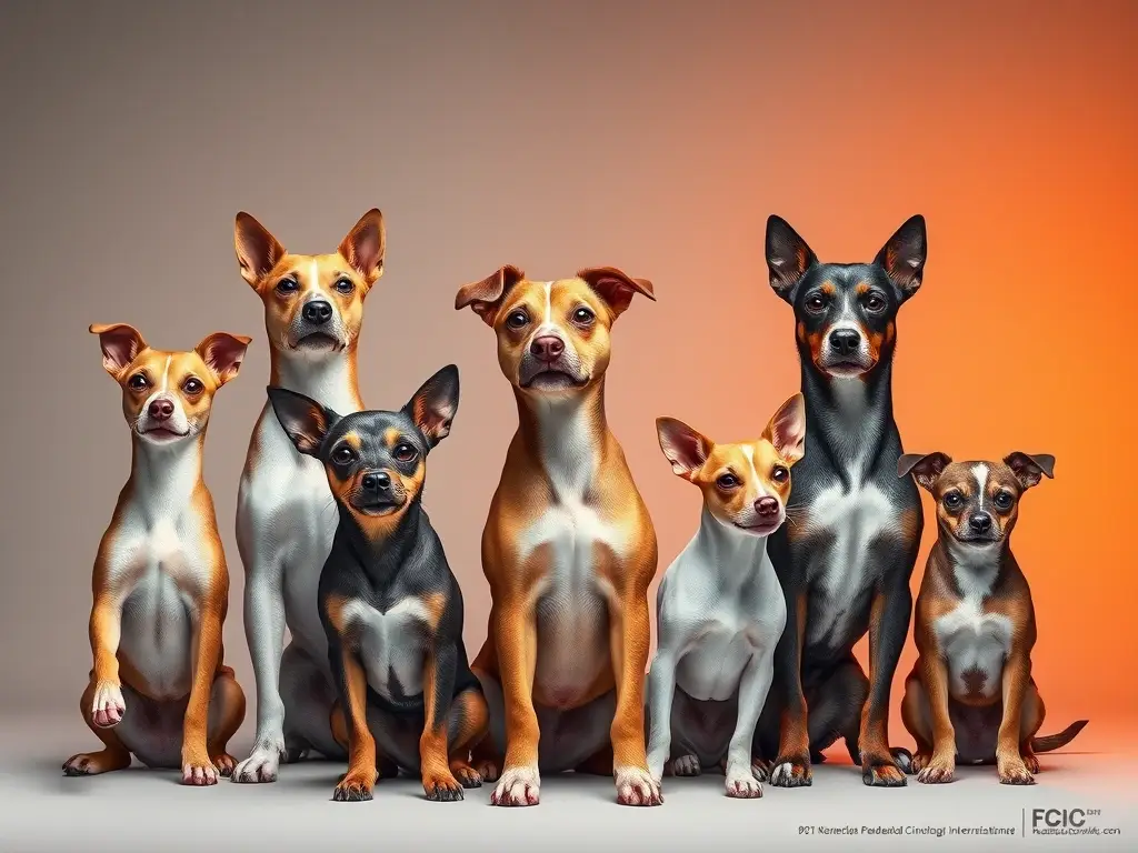 Foto de terrier elegante y realista en un estudio con colores naturales
