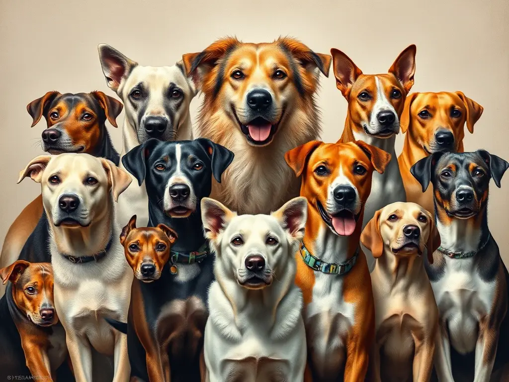 Fotografía realista de perros en portada de revista