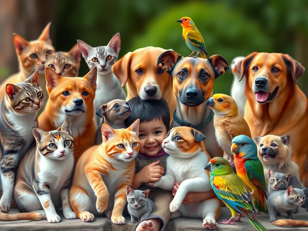 Libro de mascotas ilustrado en fotorealismo